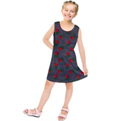 Black Denim And Roses Kids  Tunic Dress by snowwhitegirl