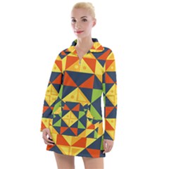 Background Geometric Color Plaid Women s Long Sleeve Casual Dress by Mariart