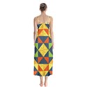 Background Geometric Color Plaid Button Up Chiffon Maxi Dress View2