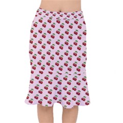 Retro Pink Cherries Mermaid Skirt by snowwhitegirl