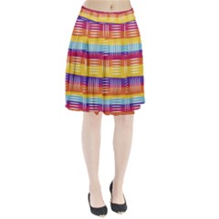 Background Line Rainbow Pleated Skirt by HermanTelo