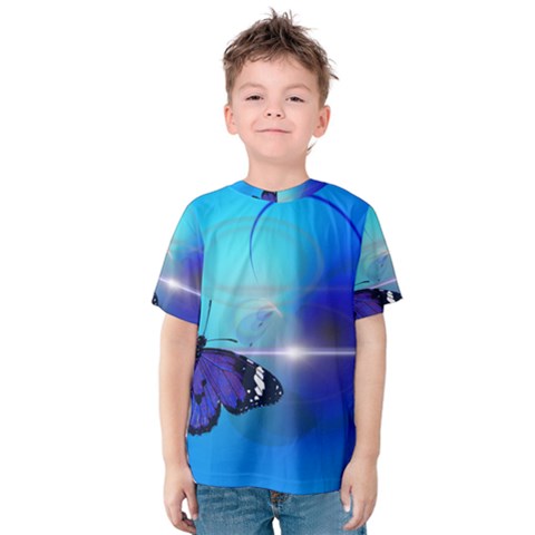 Butterfly Animal Insect Kids  Cotton Tee by HermanTelo