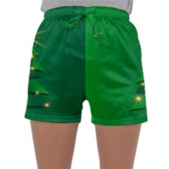 Christmas Tree Green Sleepwear Shorts by HermanTelo