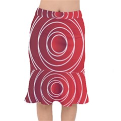 Circles Red Mermaid Skirt by HermanTelo