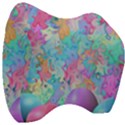 Eggs Happy Easter Rainbow Velour Head Support Cushion View3