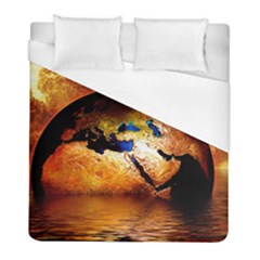 Earth Globe Water Fire Flame Duvet Cover (full/ Double Size) by HermanTelo