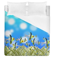 Fish Underwater Sea World Duvet Cover (queen Size) by HermanTelo