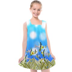 Fish Underwater Sea World Kids  Cross Back Dress by HermanTelo