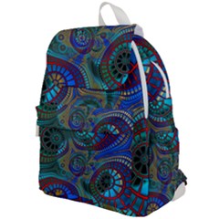 Fractal Abstract Line Wave Top Flap Backpack by HermanTelo