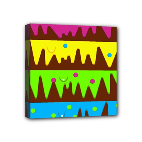 Illustration Abstract Graphic Rainbow Mini Canvas 4  X 4  (stretched) by HermanTelo