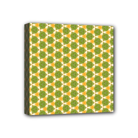 Pattern Halloween Pumpkin Color Green Mini Canvas 4  X 4  (stretched) by HermanTelo