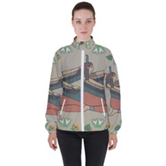 Egyptian Woman Wings Design Women s High Neck Windbreaker by Sapixe