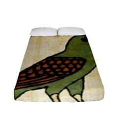 Egyptian Paper Papyrus Bird Fitted Sheet (full/ Double Size) by Sapixe