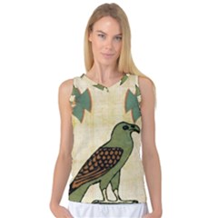 Egyptian Paper Papyrus Bird Women s Basketball Tank Top by Sapixe