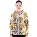 Pattern Leaves Women s Zipper Hoodie View1