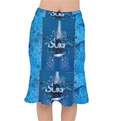 Sport, Surfboard With Water Drops Mermaid Skirt by FantasyWorld7