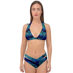 Sea Coral Stained Glass Double Strap Halter Bikini Set by HermanTelo