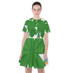 Shamrock Clover Saint Patrick Leaves Sailor Dress by HermanTelo