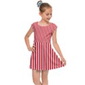 Diamond Red Red White Stripe Skinny Kids  Cap Sleeve Dress View1