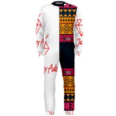 Diamond Red Black Pink Orange African Print Onepiece Jumpsuit (men)  by thomaslake