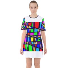 Mosaic Sixties Short Sleeve Mini Dress by thomaslake