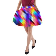 Abstract Background Colorful Pattern A-line Pocket Skirt by Sapixe