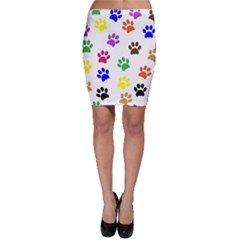 Pawprints Paw Prints Paw Animal Bodycon Skirt by Sapixe