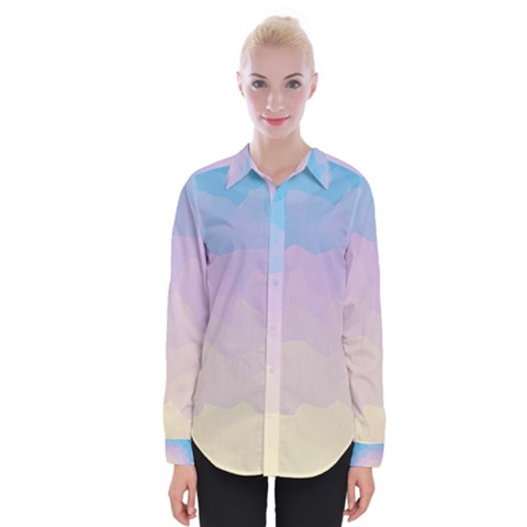 Sunrise Sunset Colours Background Womens Long Sleeve Shirt by HermanTelo