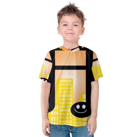 Abstract Anthropomorphic Art Kids  Cotton Tee by Bajindul