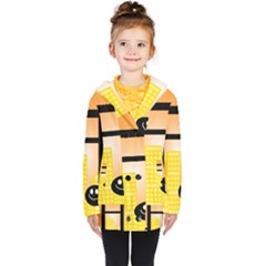 Abstract Anthropomorphic Art Kids  Double Breasted Button Coat by Bajindul