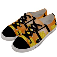 Abstract Anthropomorphic Art Men s Low Top Canvas Sneakers by Bajindul