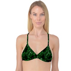 Abstract Plaid Green Reversible Tri Bikini Top by Bajindul