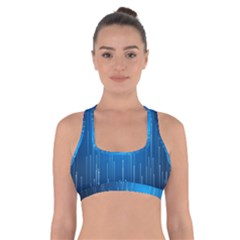 Abstract Rain Space Cross Back Sports Bra by Bajindul