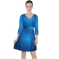 Abstract Rain Space Ruffle Dress by Bajindul