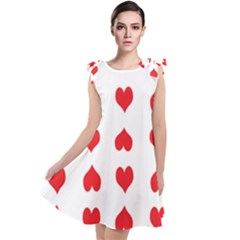 Heart Red Love Valentines Day Tie Up Tunic Dress by Bajindul