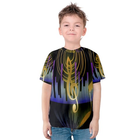 Background Level Clef Note Music Kids  Cotton Tee by Bajindul