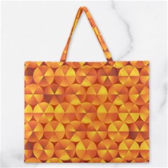 Background Triangle Circle Abstract Zipper Large Tote Bag by Bajindul