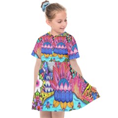 Pond Abstract  Kids  Sailor Dress by okhismakingart