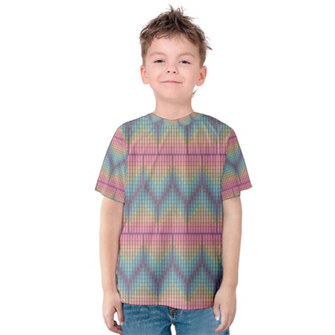 Pattern Background Texture Colorful Kids  Cotton Tee by Bajindul