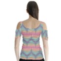 Pattern Background Texture Colorful Butterfly Sleeve Cutout Tee  View2