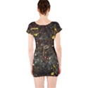 Music Clef Musical Note Background Short Sleeve Bodycon Dress View2