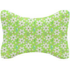 Zephyranthes Candida White Flowers Seat Head Rest Cushion by Bajindul