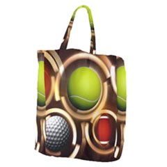 Sport Ball Tennis Golf Football Giant Grocery Tote by Bajindul