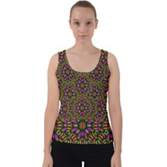 Paradise Flower In The Jungle Velvet Tank Top by pepitasart