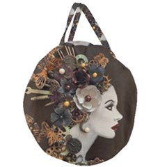 Mechanical Beauty  Giant Round Zipper Tote by CKArtCreations