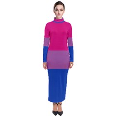 Bisexual Pride Flag Bi Lgbtq Flag Turtleneck Maxi Dress by lgbtnation