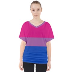 Bisexual Pride Flag Bi Lgbtq Flag V-neck Dolman Drape Top by lgbtnation