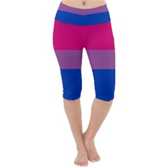 Bisexual Pride Flag Bi Lgbtq Flag Lightweight Velour Cropped Yoga Leggings by lgbtnation