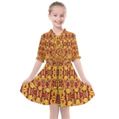 Flower Fabric Kids  All Frills Chiffon Dress by ArtworkByPatrick