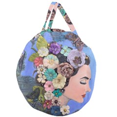 Dream  Giant Round Zipper Tote by CKArtCreations